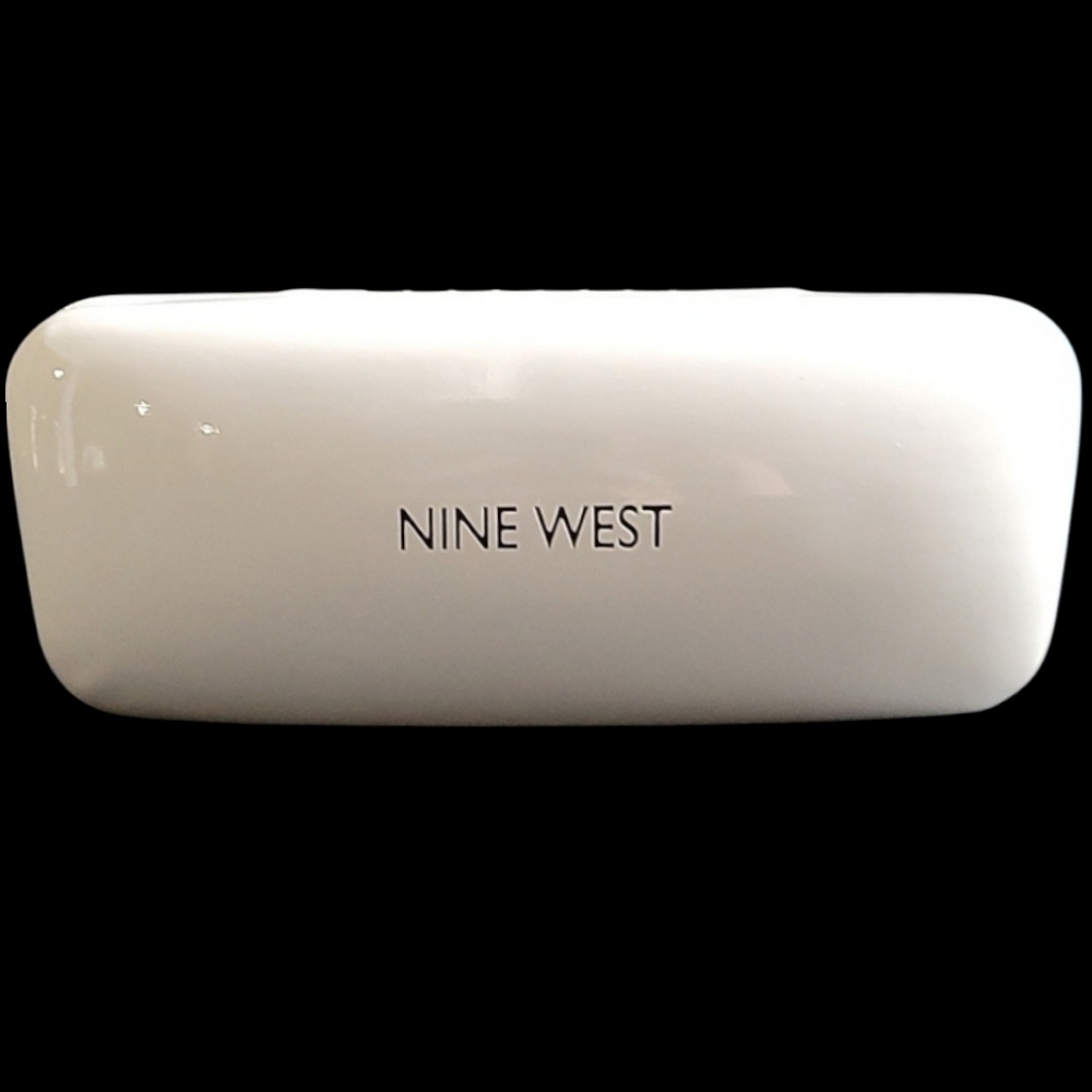 Nine West White Sunglasses / Eye Glasses Hard Clamshell Case NWOT NEVER Used